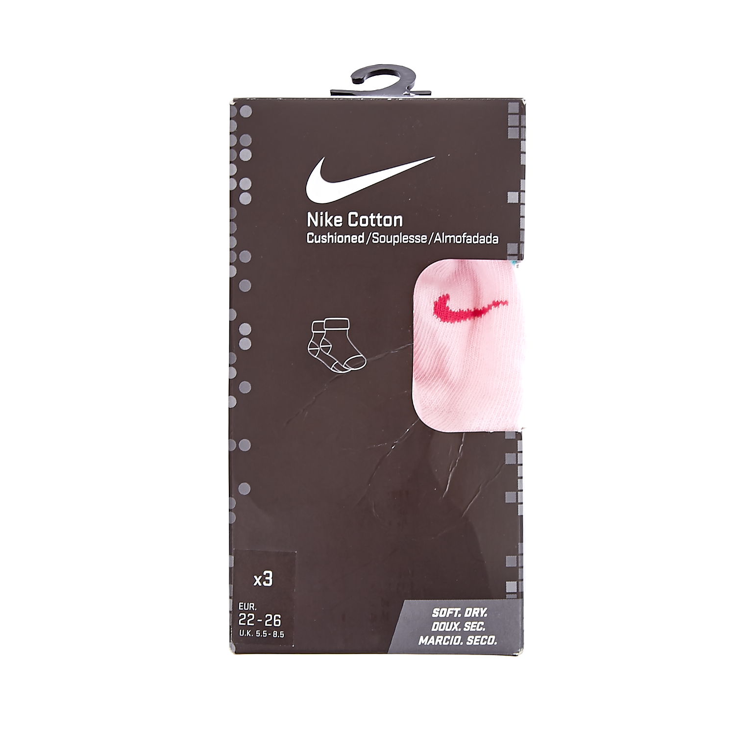 NIKE - Βρεφικό σετ κάλτσες Nike λευκές,ροζ,γκρι Παιδικά/Baby/Αξεσουάρ/Κάλτσες