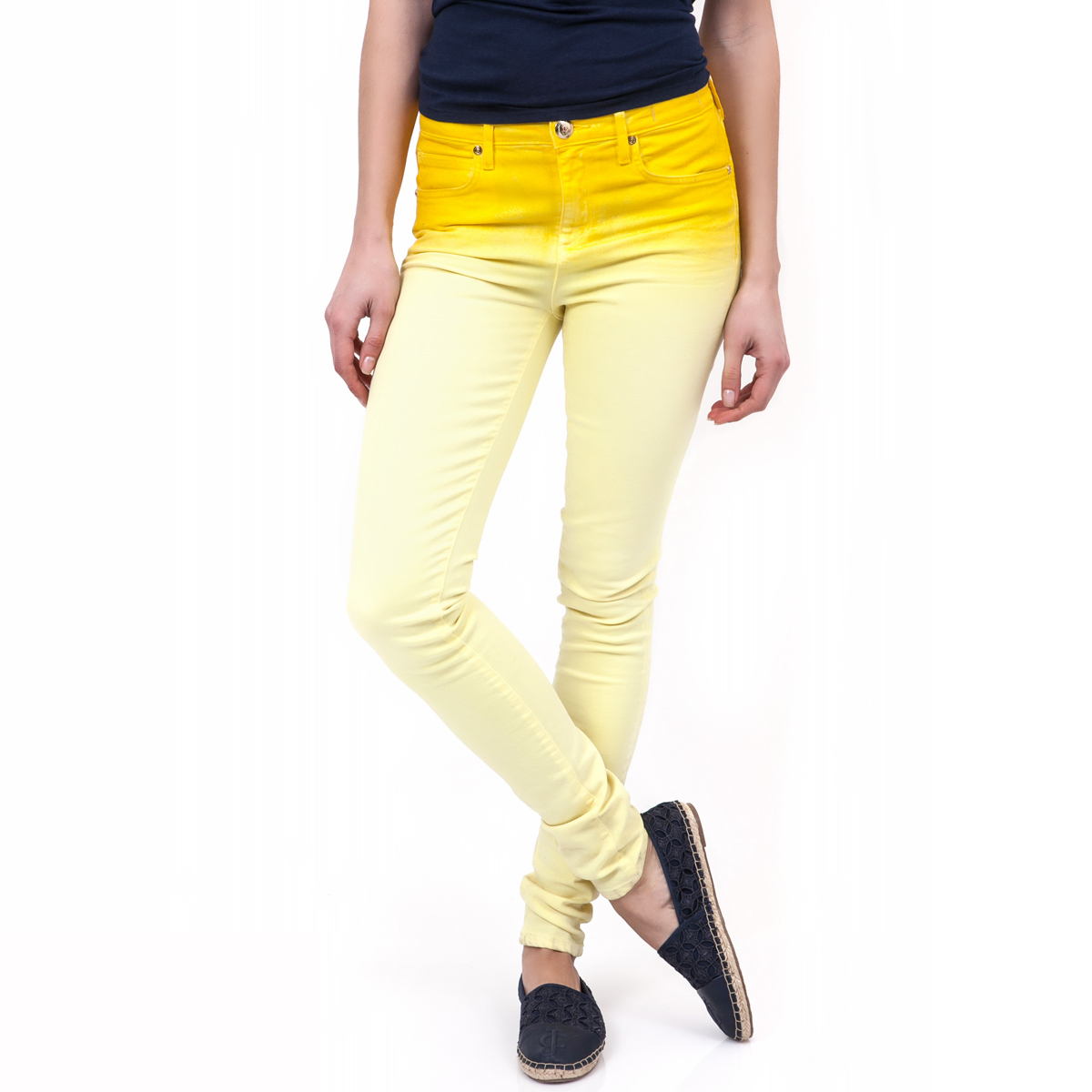 JUICY COUTURE - Γυναικείο παντελόνι Juicy Couture κίτρινο Γυναικεία/Ρούχα/Παντελόνια/Skinny