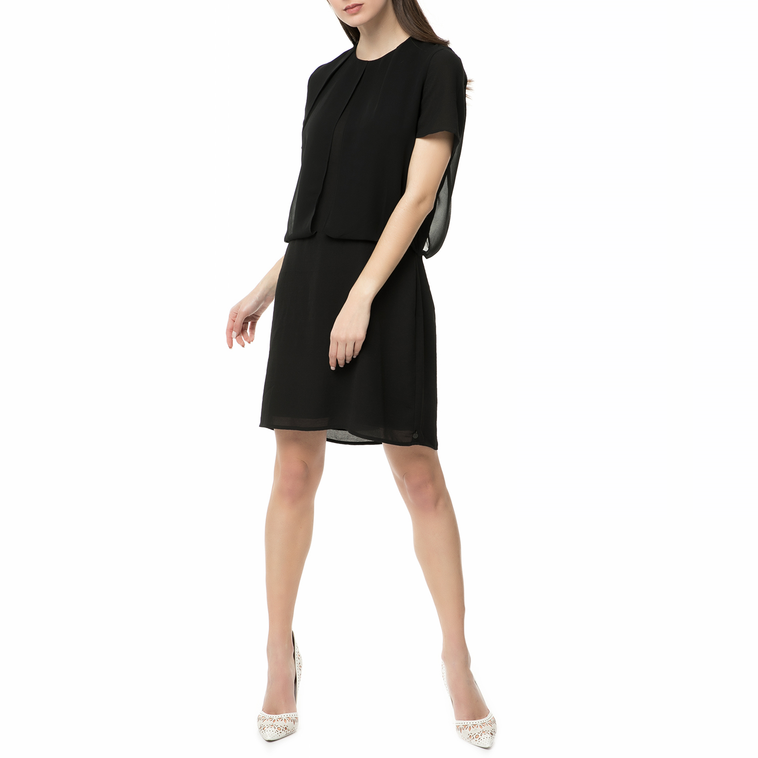 Γυναικεία/Ρούχα/Φορέματα/Μίνι SCOTCH & SODA - Γυναικείο μίνι φόρεμα Scotch & Soda Chic dress with sheer layers μαύρο
