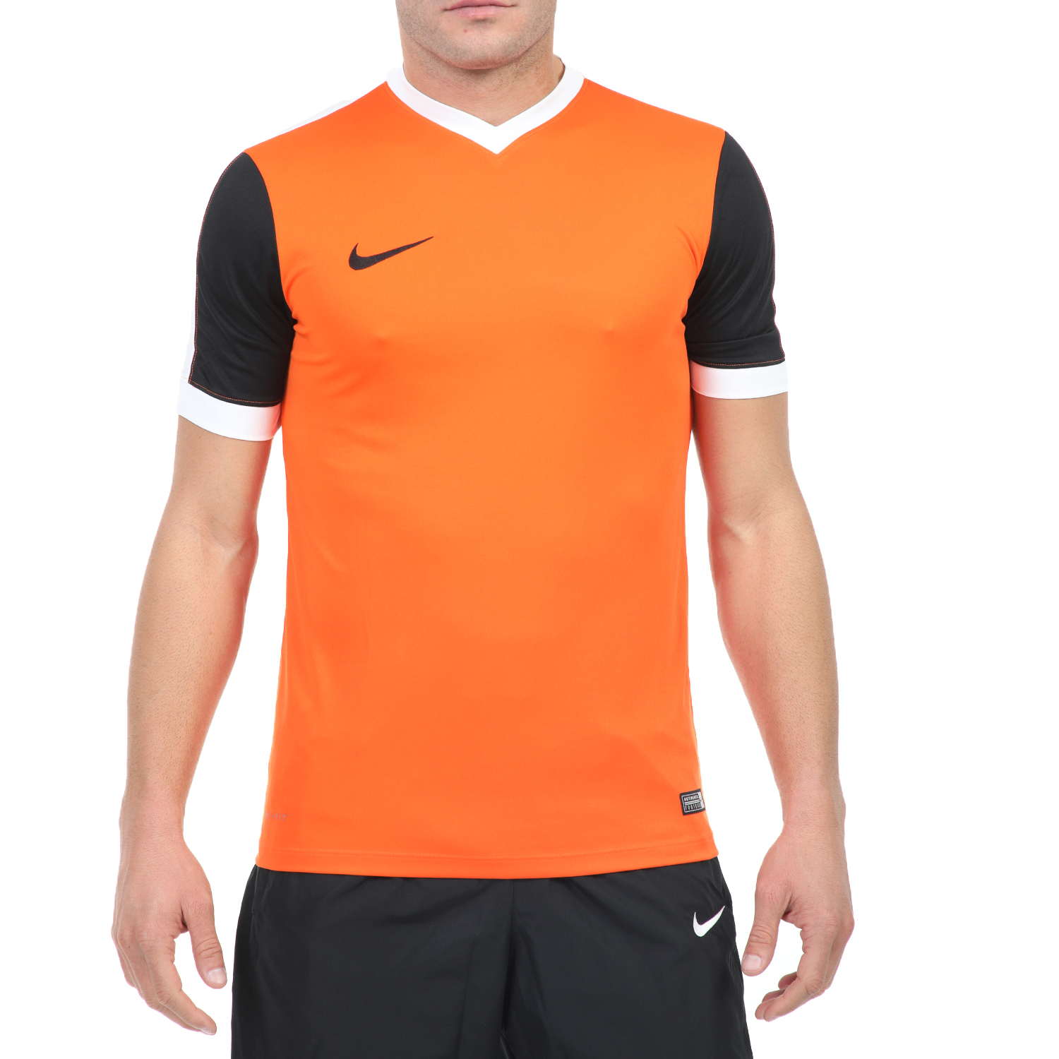 Ανδρικά/Ρούχα/Αθλητικά/T-shirt NIKE - Ανδρικό αθλητικό t-shirt NIKE STRIKER IV JSY πορτοκαλί
