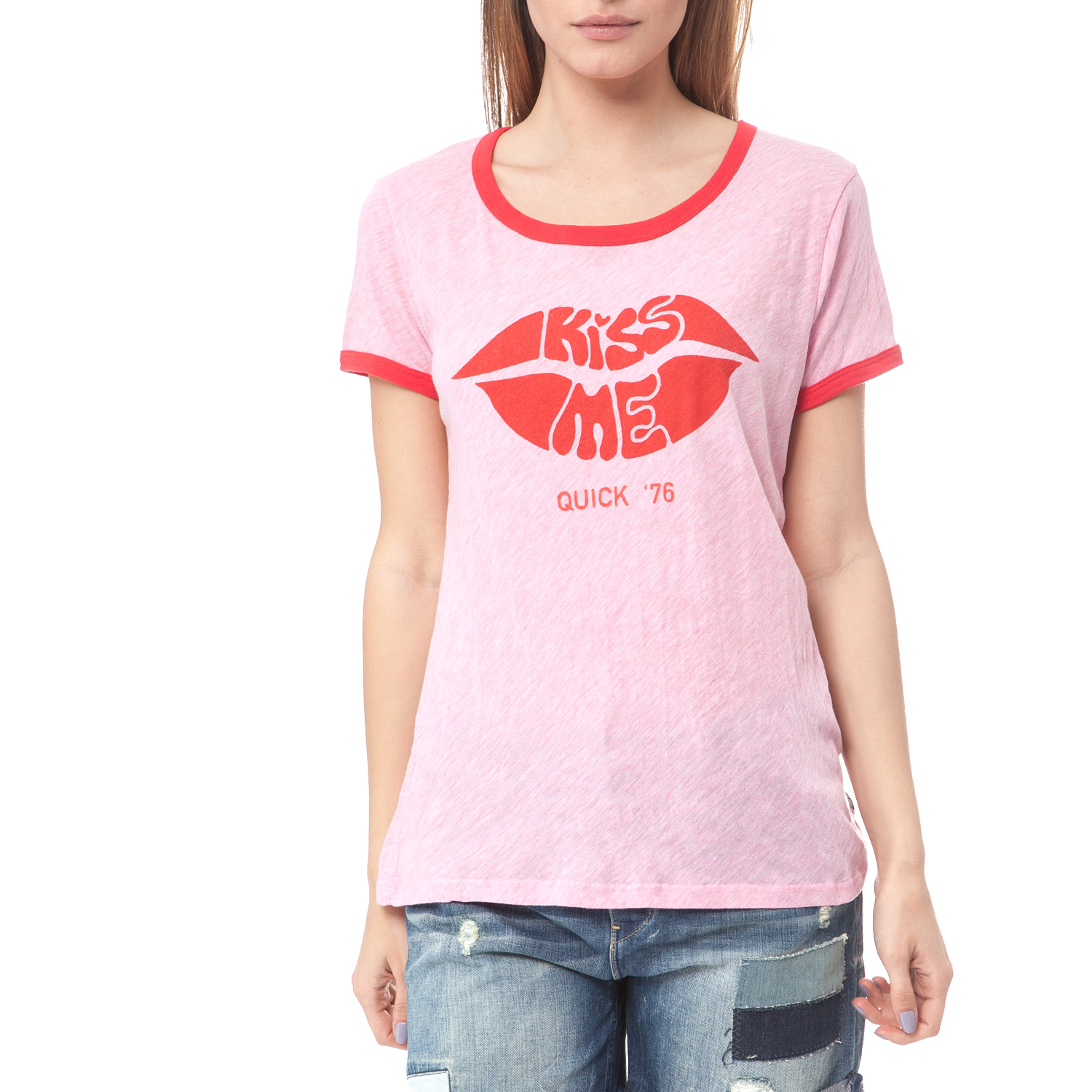 Γυναικεία/Ρούχα/Μπλούζες/Κοντομάνικες SCOTCH & SODA - Γυναικείο T-Shirt Maison Scotch ροζ