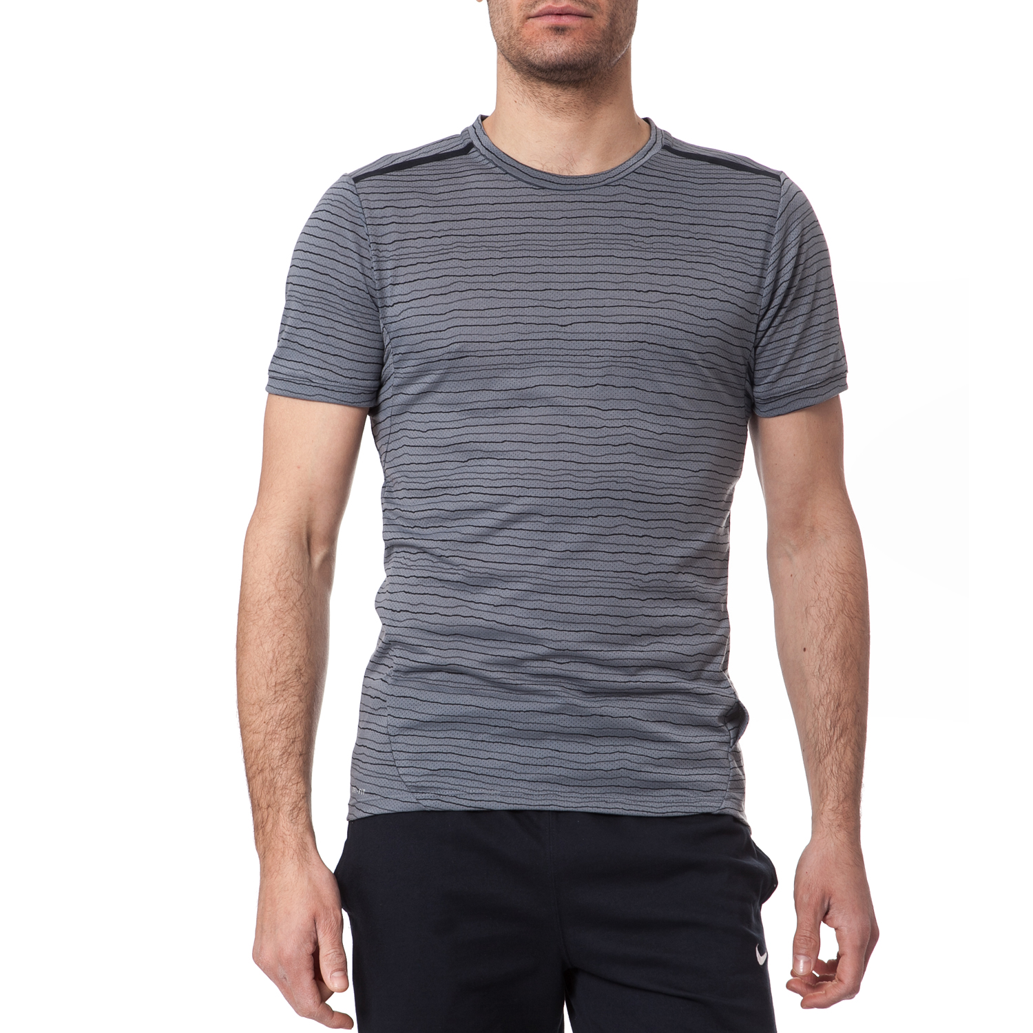 Ανδρικά/Ρούχα/Αθλητικά/T-shirt NIKE - Ανδρική μπλούζα Nike γκρι