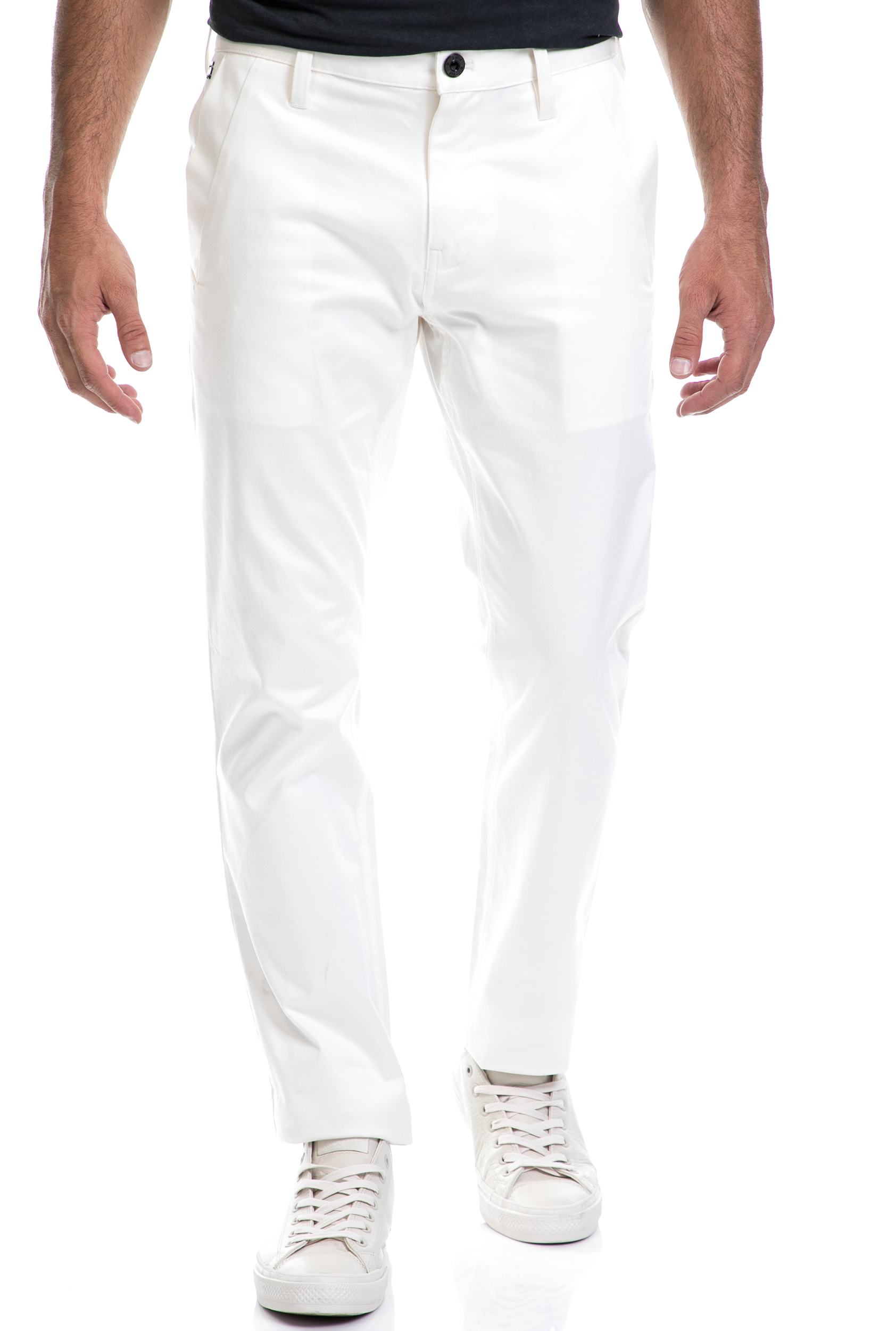 Ανδρικά/Ρούχα/Παντελόνια/Ισια Γραμμή G-STAR RAW - Ανδρικό παντελόνι G-STAR RAW λευκό