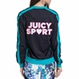 JUICY COUTURE-Γυναικείο τζάκετ SPT COLORBLOCKED TRICOT JACKET μπλε