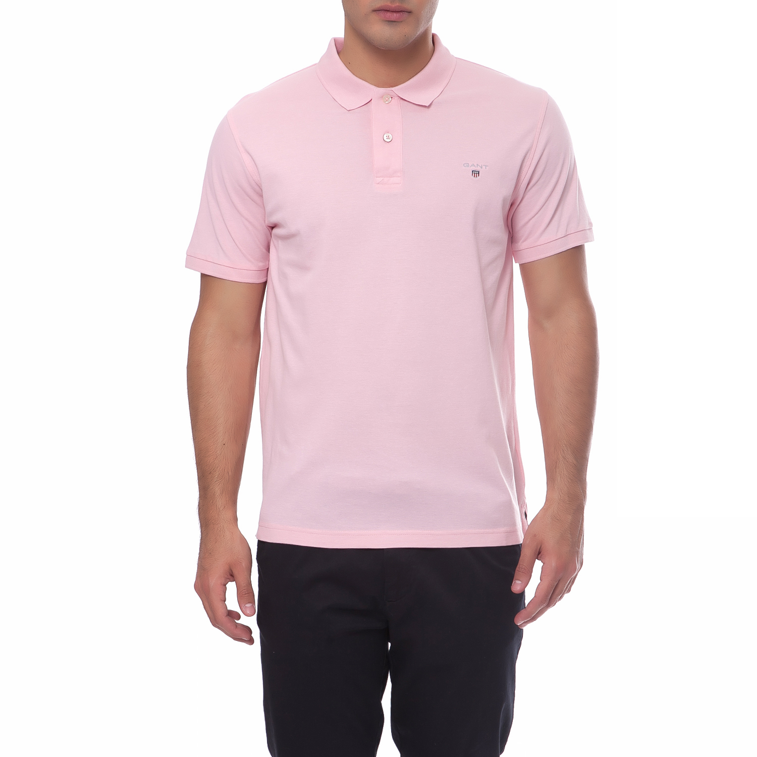 Ανδρικά/Ρούχα/Μπλούζες/Πόλο GANT - Ανδρική μπλούζα Gant ροζ