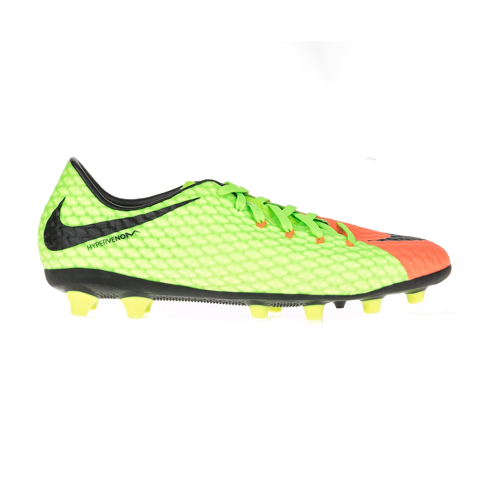 NIKE Ανδρικά ποδοσφαιρικά παπούτσια HYPERVENOM PHELON III AGPRO πράσινα-πορτοκαλί