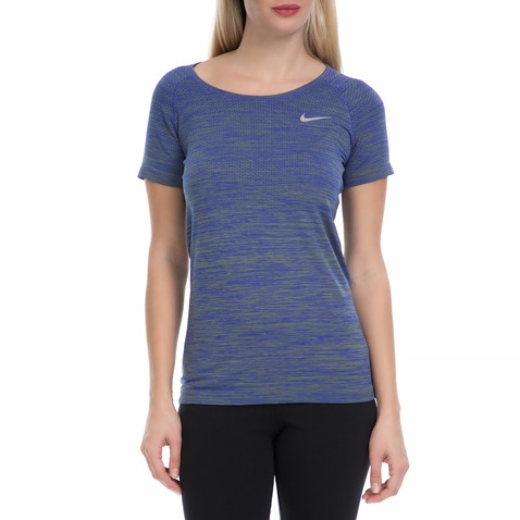 NIKE-Γυναικεία αθλητική μπλούζα NΙKΕ DF KNIT TOP μπλε-πράσινο