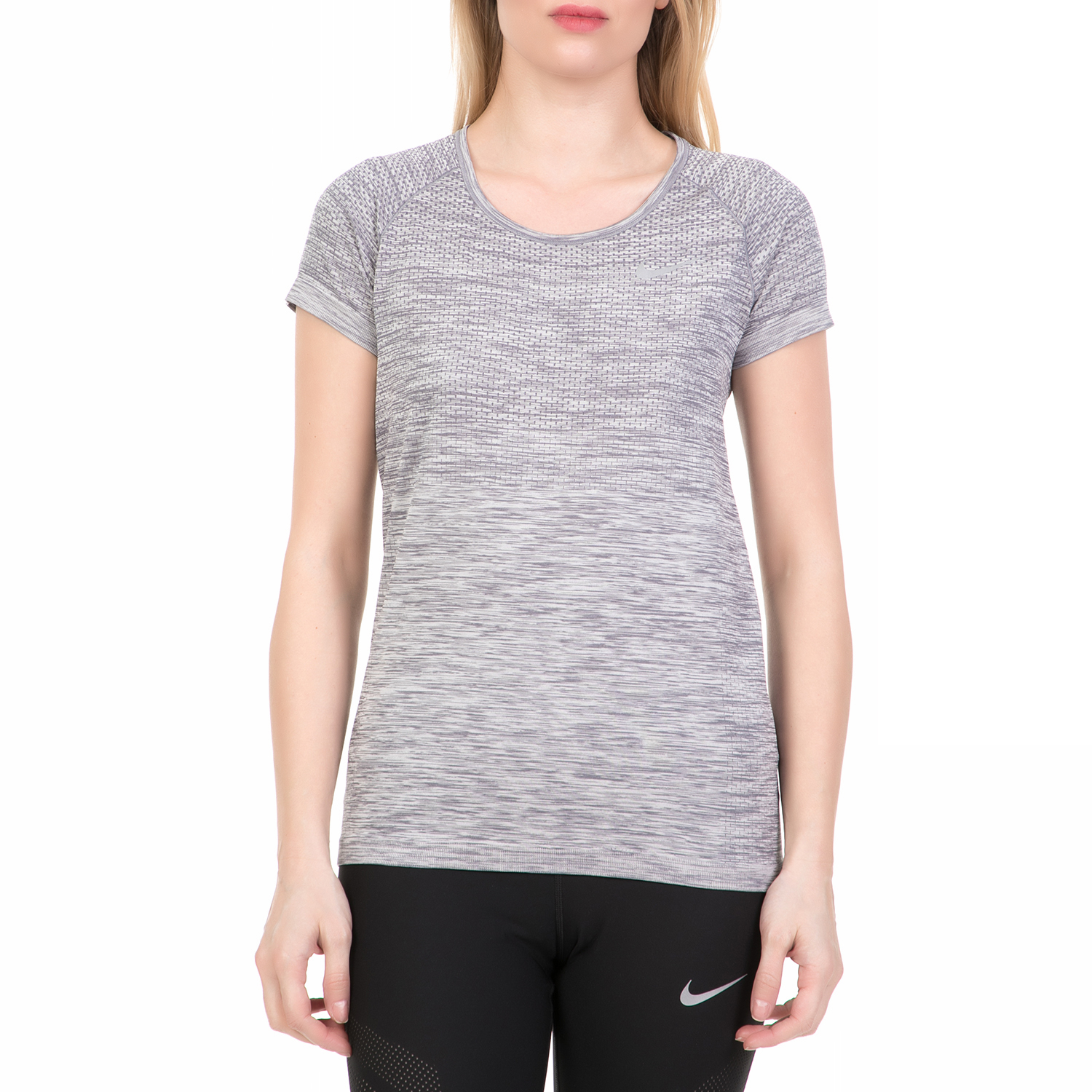 NIKE - Γυναικεία κοντομάνικη μπλούζα Nike γκρι Γυναικεία/Ρούχα/Αθλητικά/T-shirt-Τοπ