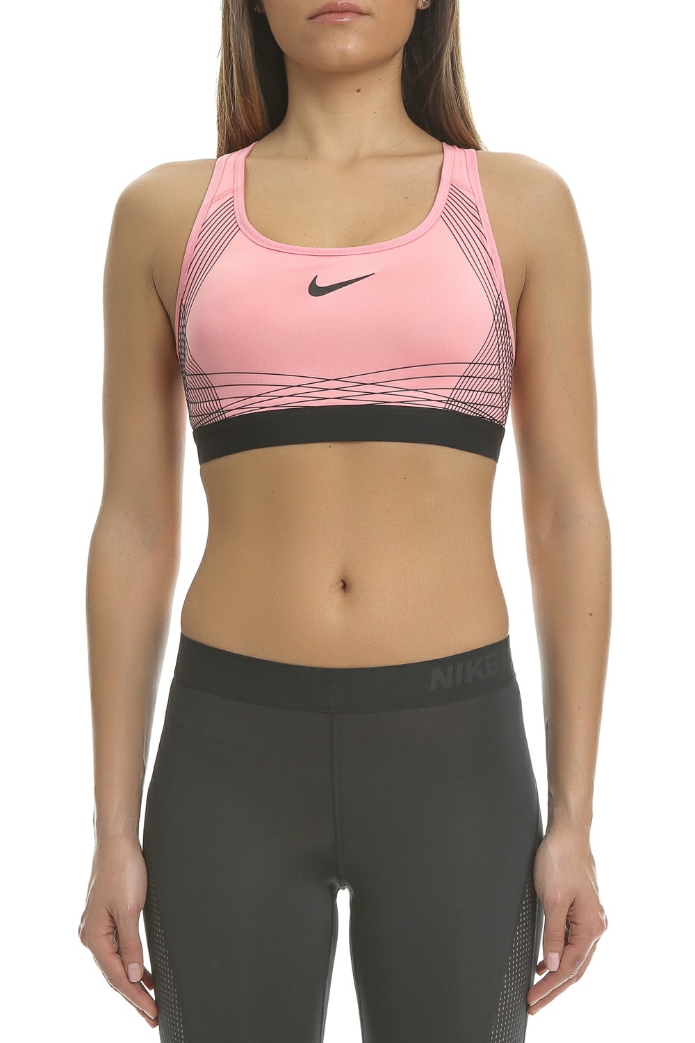 NIKE Γυναικείο αθλητικό μπουστάκι Nike PRO HYPR CLSSC ροζ - μαύρο