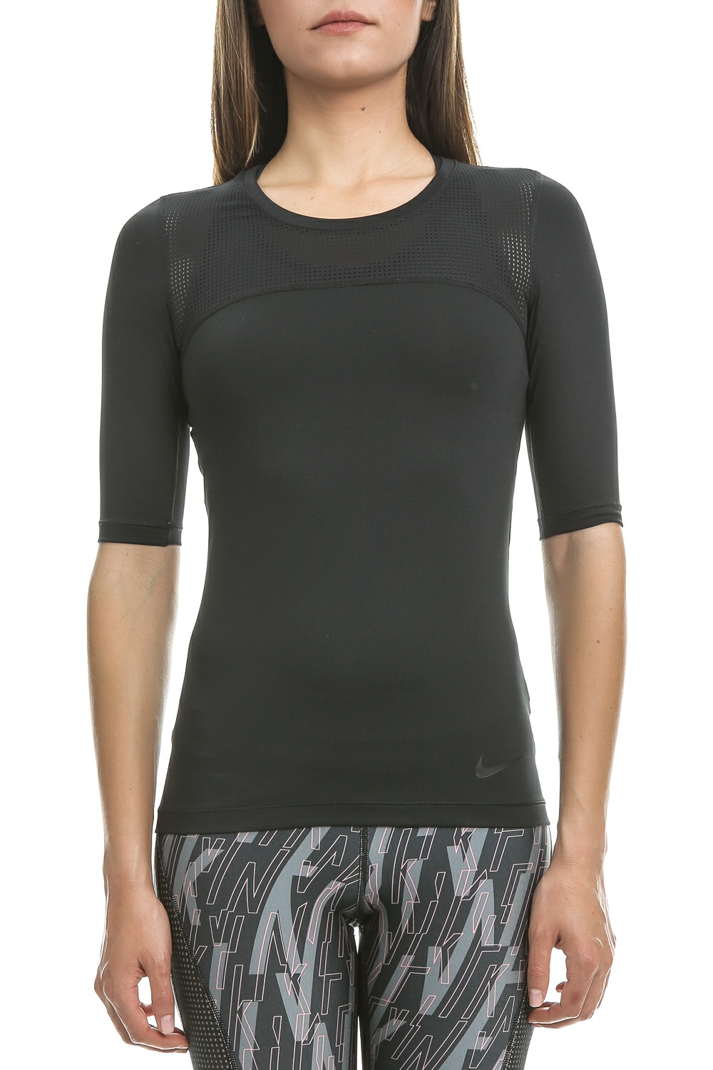 NIKE - Γυναικεία αθλητική κοντομάνικη μπλούζα Nike μαύρη Γυναικεία/Ρούχα/Αθλητικά/T-shirt-Τοπ