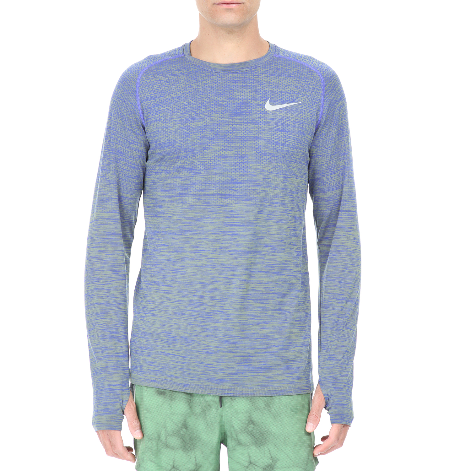 NIKE Ανδρική μακρυμάνικη μπλούζα Nike DF KNIT γαλάζια