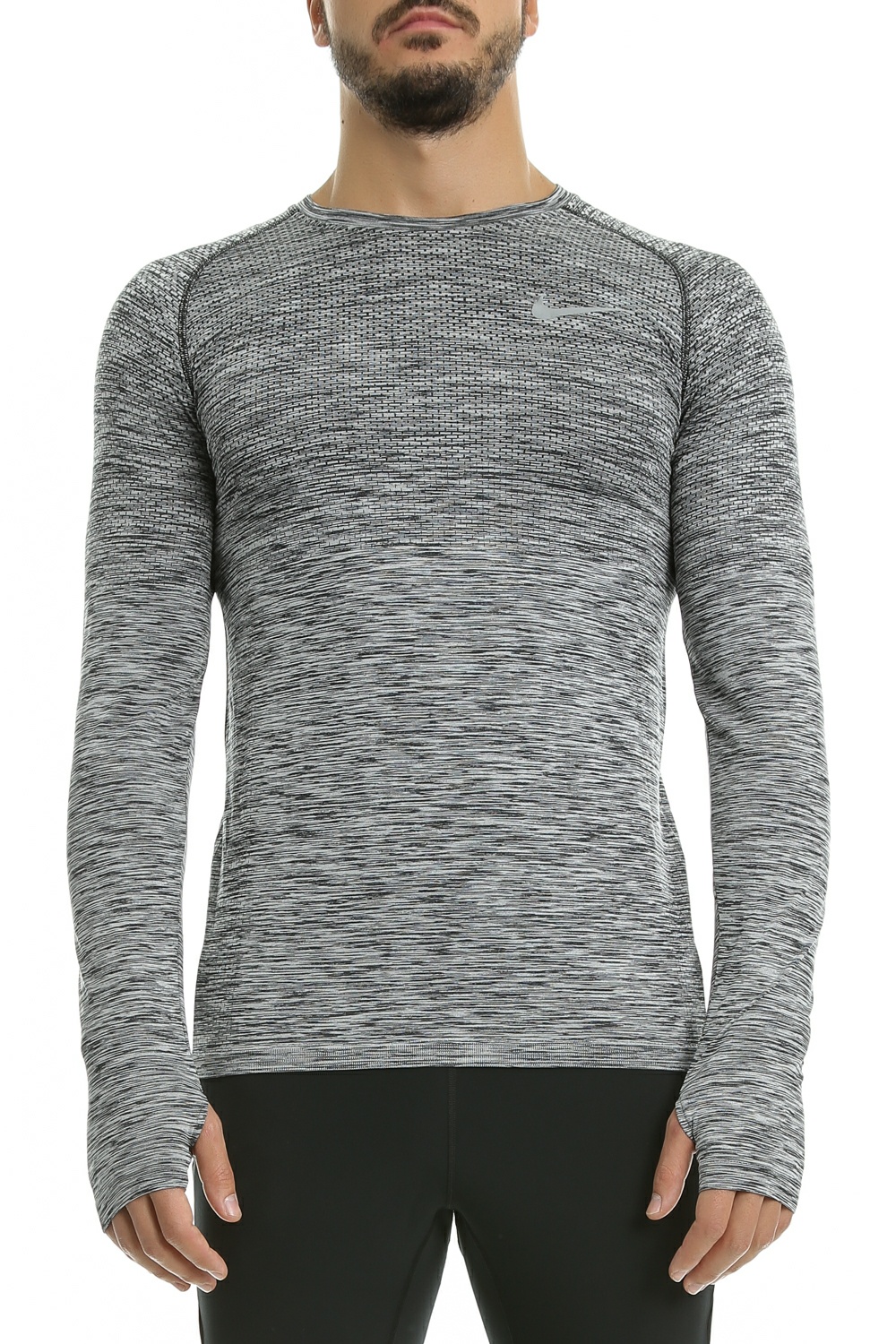 NIKE - Αθλητική μακρυμάνικη μπλούζα Nike γκρι Ανδρικά/Ρούχα/Αθλητικά/Φούτερ-Μακρυμάνικα
