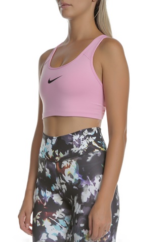 NIKE-Γυναικείο αθλητικό μπουστάκι NIKE SWOOSH ροζ