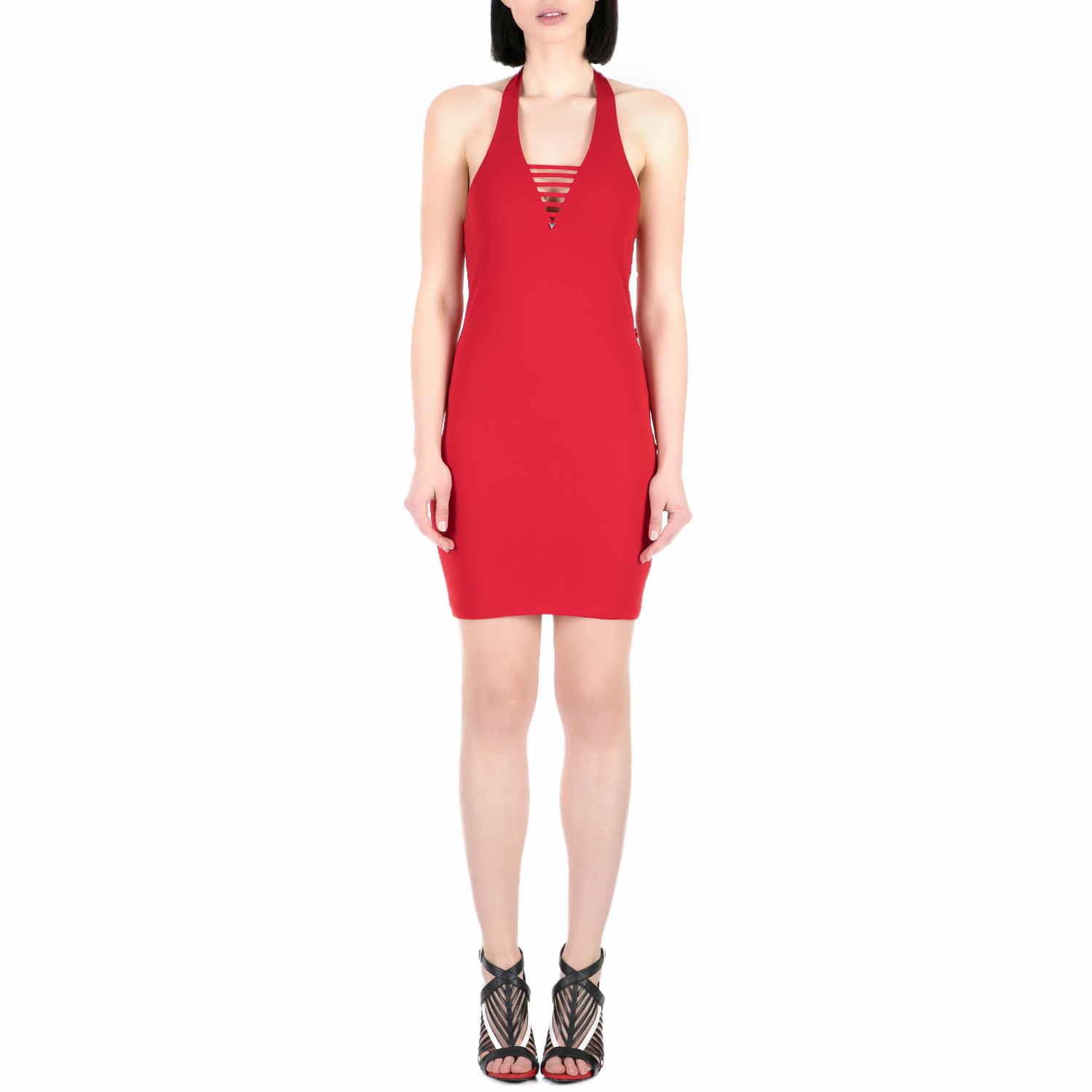 Γυναικεία/Ρούχα/Φορέματα/Μίνι GUESS - Γυναικείο μίνι φόρεμα Guess DALIA κόκκινο