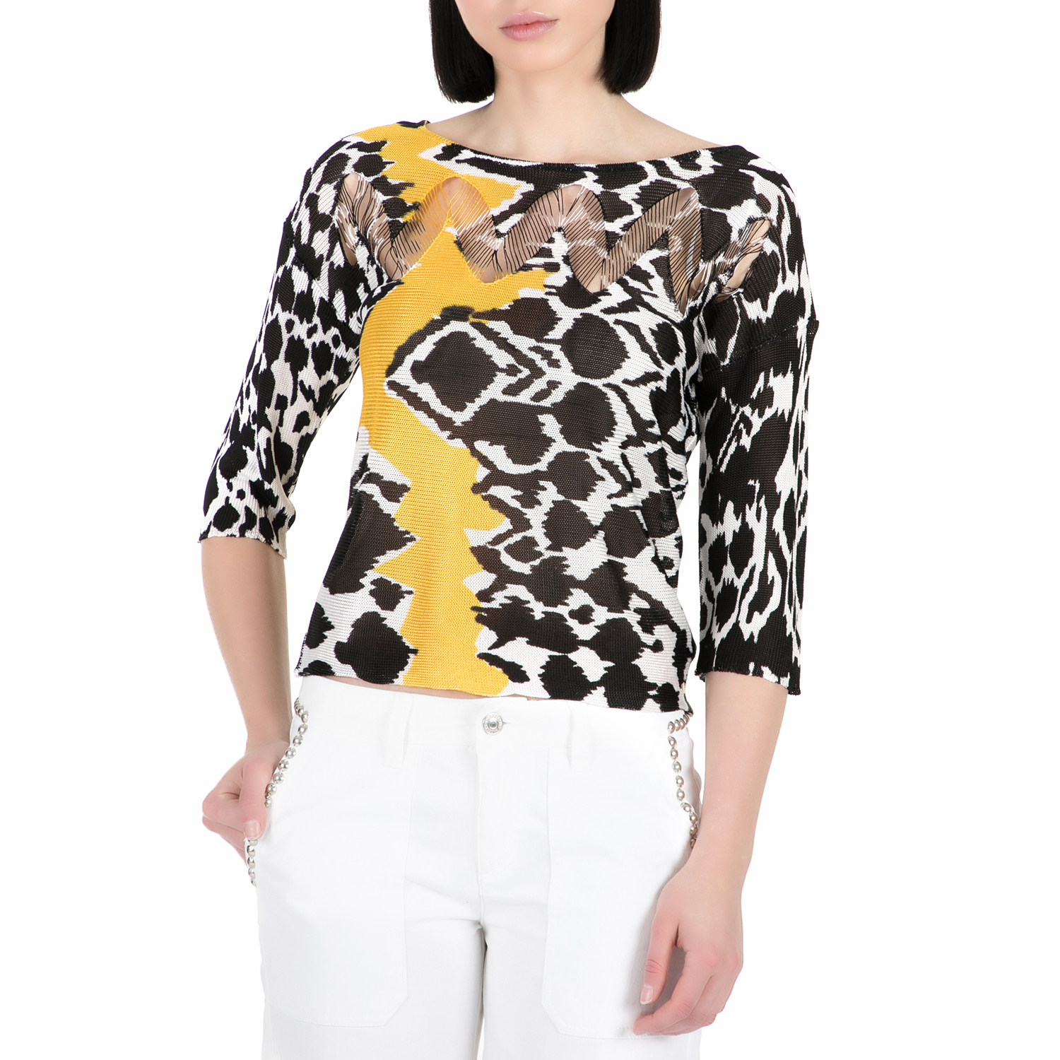 GUESS - Γυναικεία μακρυμάνικη μπλούζα GUESS με μοτίβο Γυναικεία/Ρούχα/Μπλούζες/Μακρυμάνικες