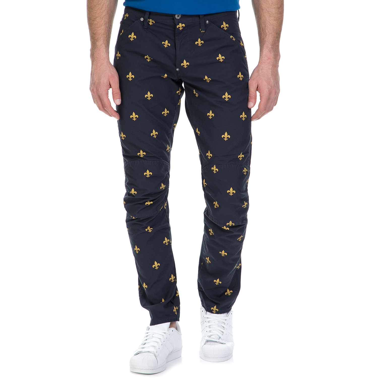 Ανδρικά/Ρούχα/Παντελόνια/Ισια Γραμμή G-STAR RAW - Ανδρικό παντελόνι G-Star Raw 5622 3D Tapered COJ μπλε - χρυσό