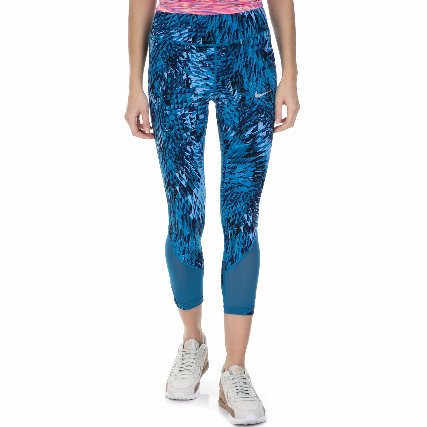 NIKE - Γυναικείο κάπρι κολάν Nike μπλε μοτίβο Γυναικεία/Ρούχα/Αθλητικά/Κολάν