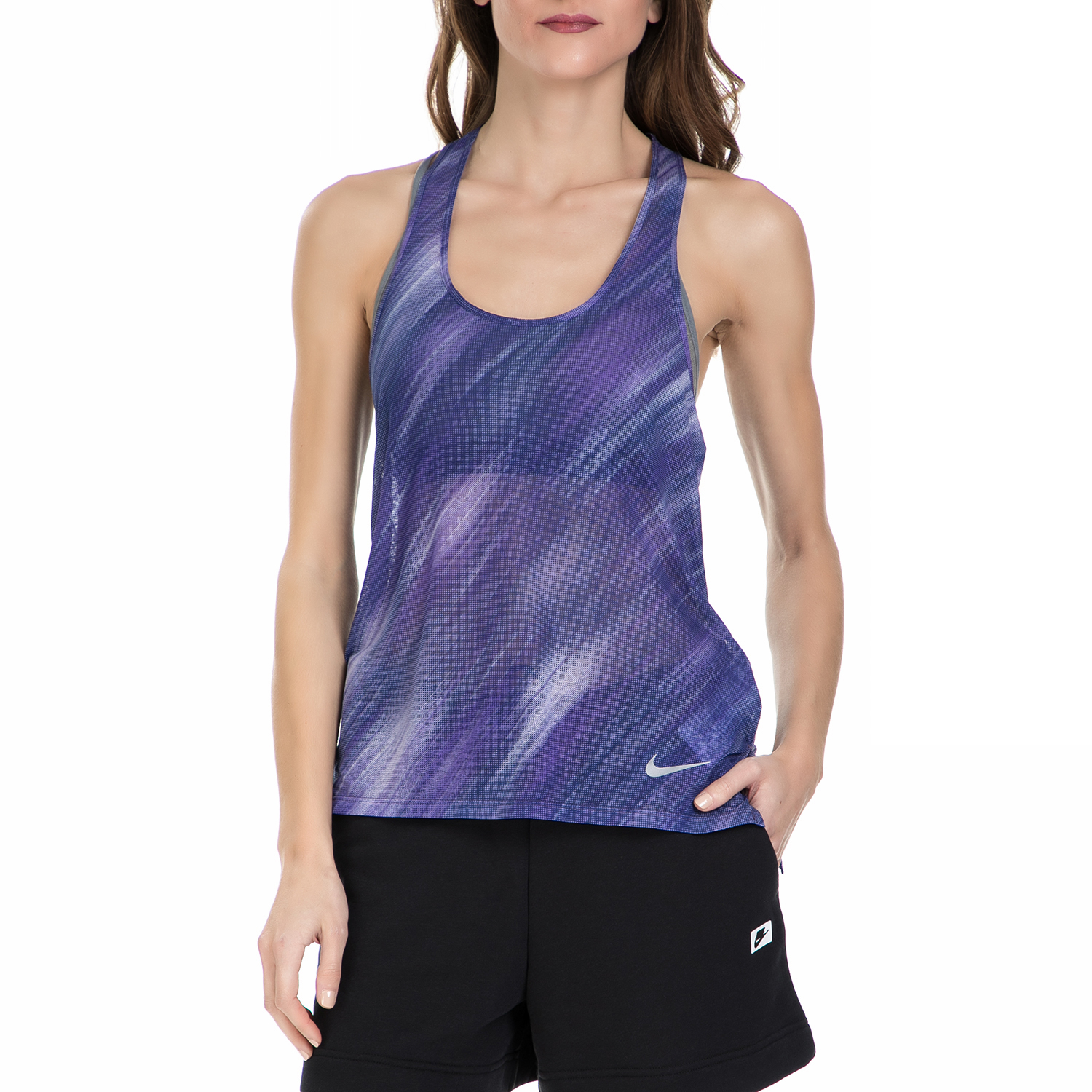 NIKE - Γυναικείο αθλητικό φανελάκι Nike BRTHE μοβ Γυναικεία/Ρούχα/Αθλητικά/T-shirt-Τοπ