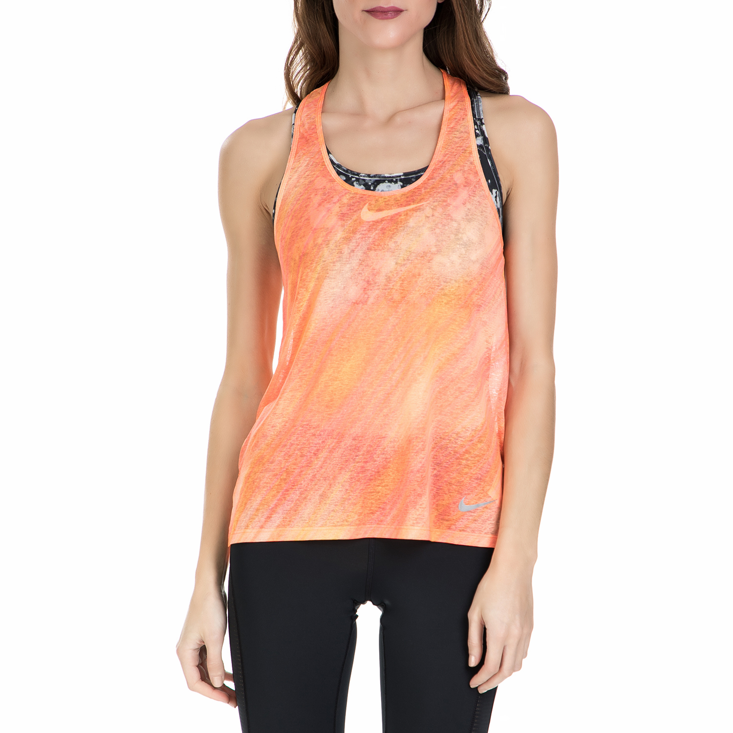 Γυναικεία/Ρούχα/Αθλητικά/T-shirt-Τοπ NIKE - Γυναικείο αθλητικό φανελάκι Nike BRTHE πορτοκαλί