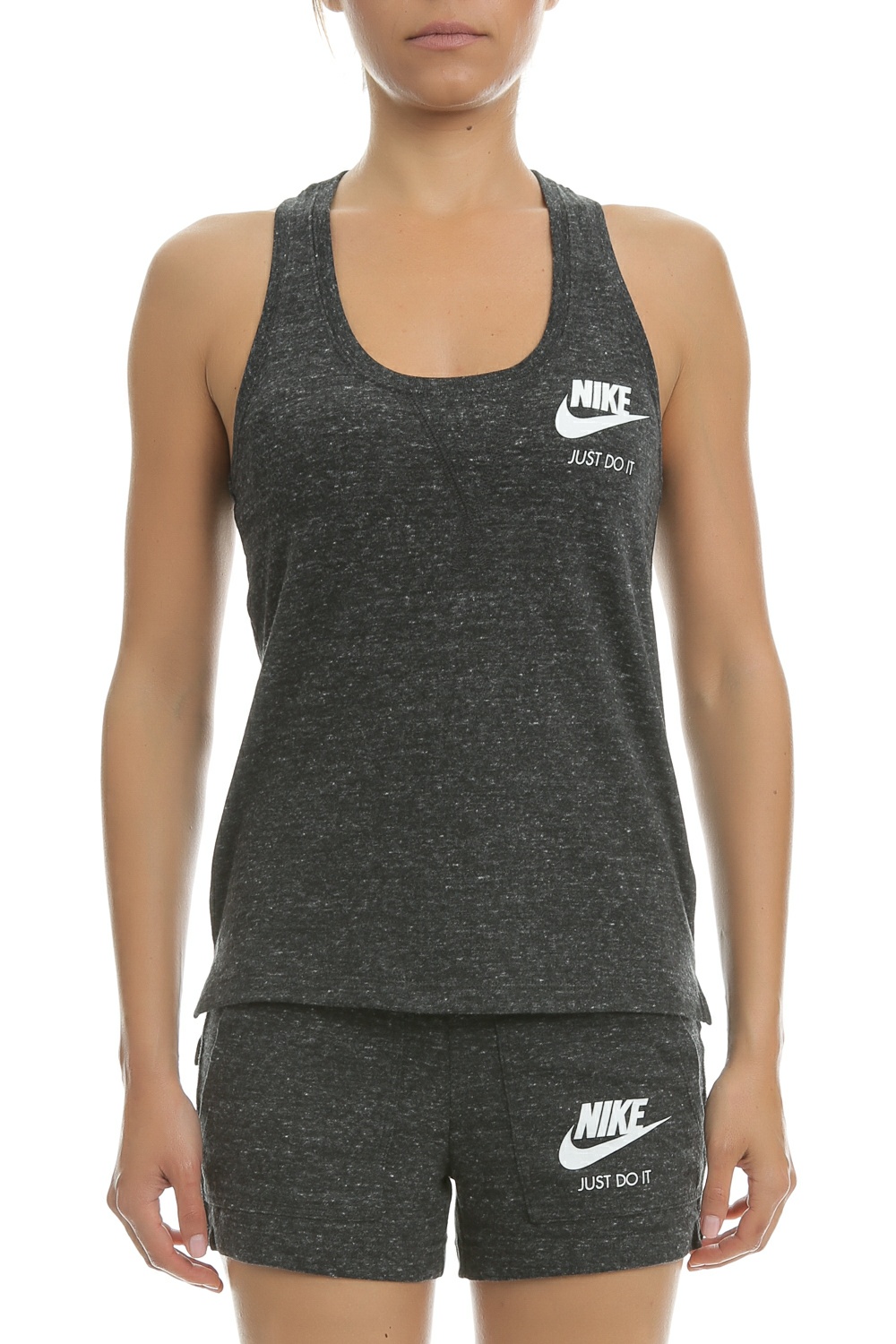 NIKE - Γυναικείο φανελάκι Nike ανθρακί Γυναικεία/Ρούχα/Αθλητικά/T-shirt-Τοπ