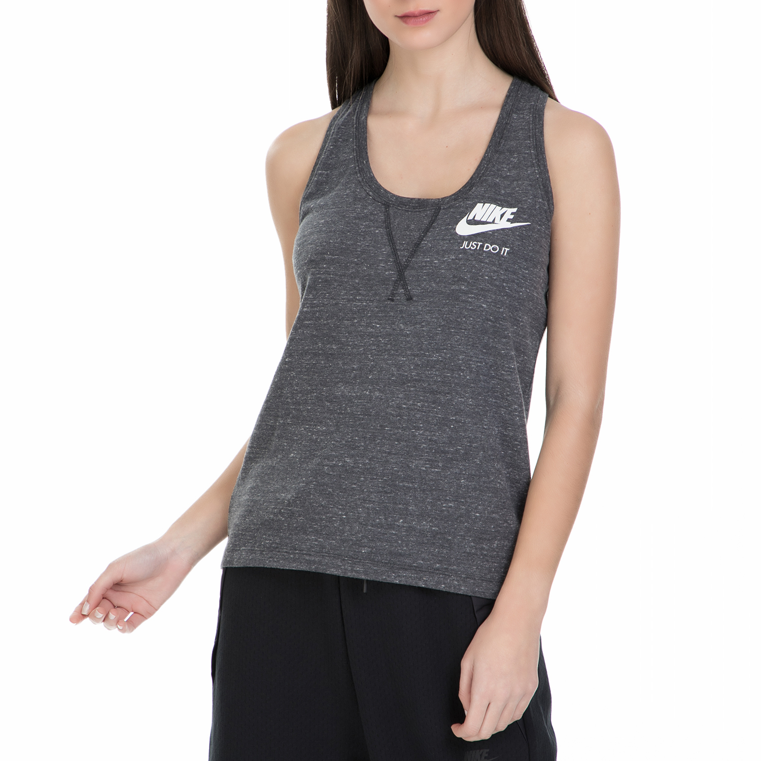 NIKE - Γυναικείο φανελάκι Nike γκρι Γυναικεία/Ρούχα/Αθλητικά/T-shirt-Τοπ
