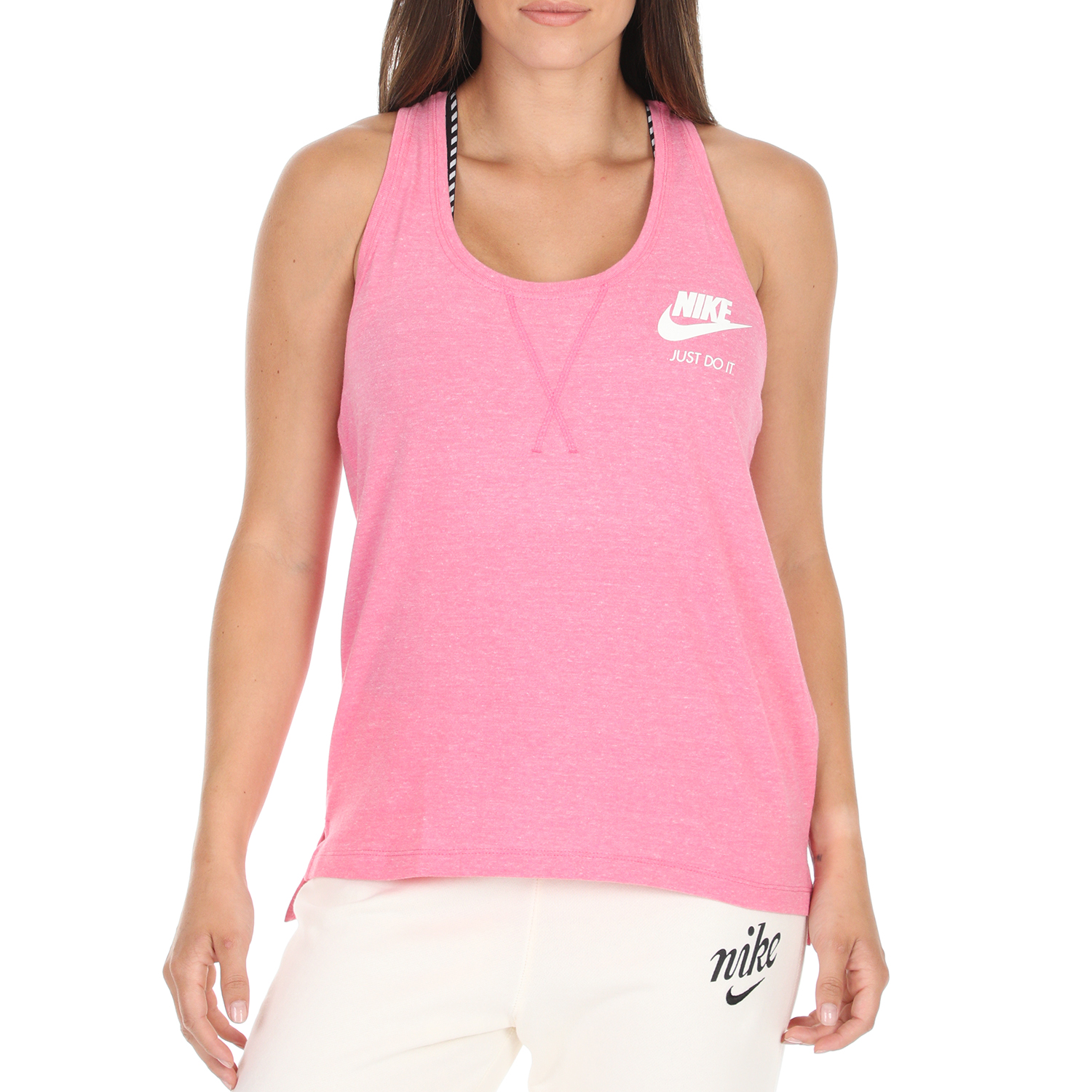 NIKE - Γυναικείο αθλητικό τοπ NIKE NSW GYM VNTG ροζ Γυναικεία/Ρούχα/Αθλητικά/T-shirt-Τοπ