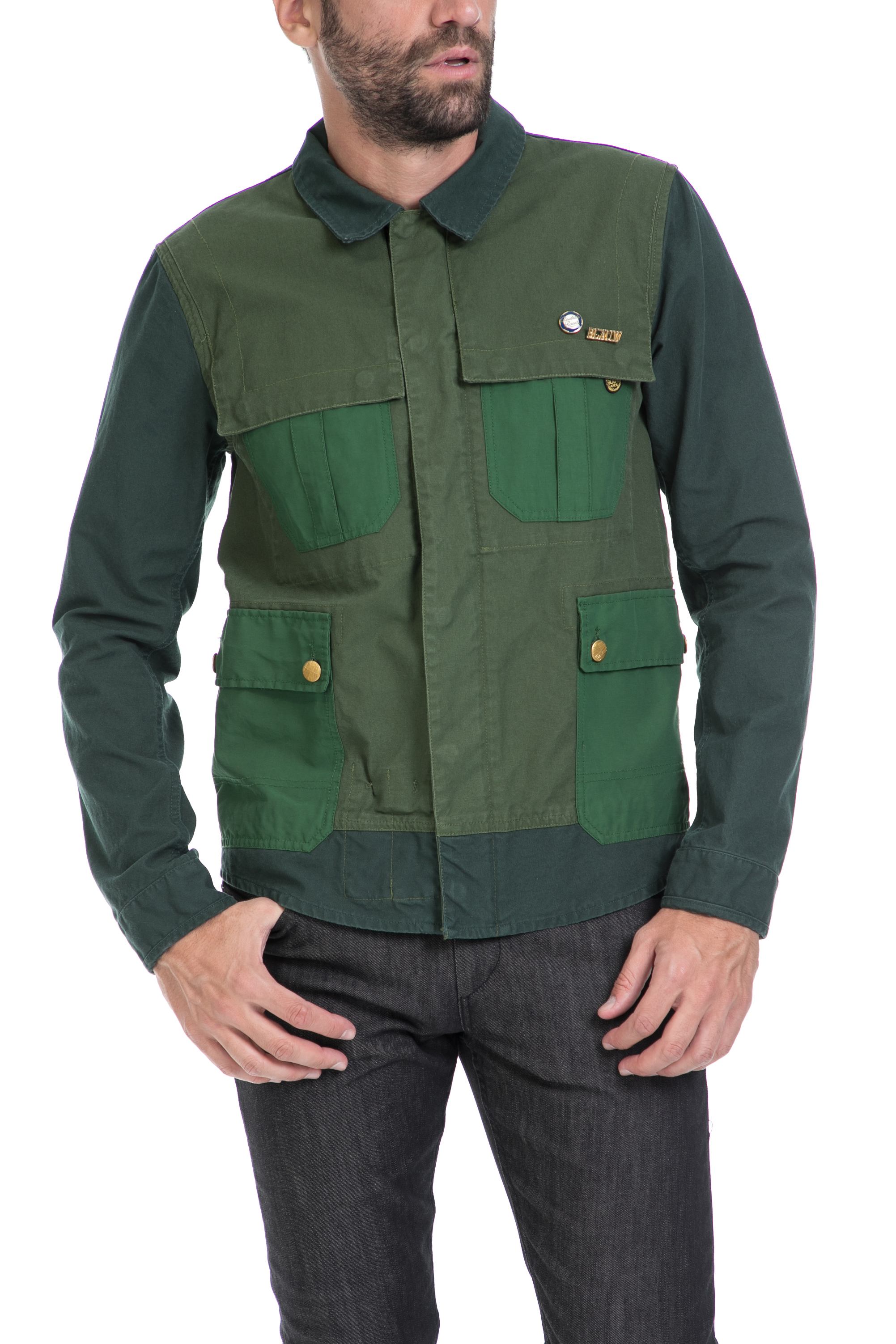 Ανδρικά/Ρούχα/Πανωφόρια/Μπουφάν SCOTCH & SODA - Ανδρικό μπουφάν Gaucho customized workwear πράσινο