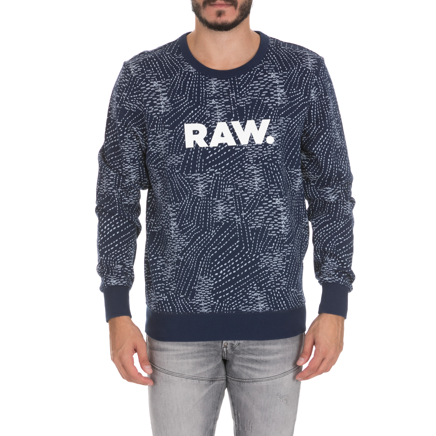 G-STAR RAW - Ανδρική φούτερ μπλούζα G-STAR RAW μπλε Ανδρικά/Ρούχα/Φούτερ/Μπλούζες