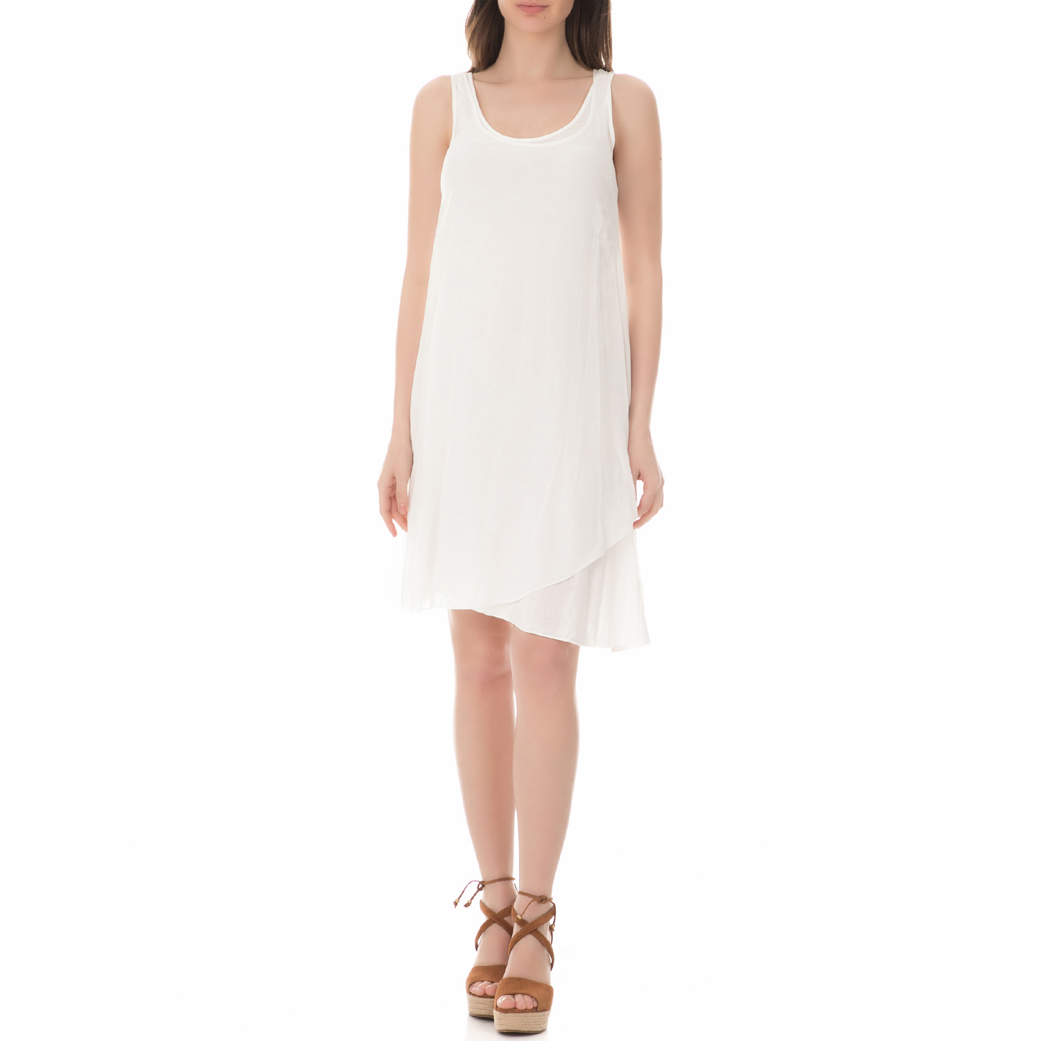 Γυναικεία/Ρούχα/Φορέματα/Μίνι BRAEZ - Γυναικείο μίνι φόρεμα BRAEZ λευκό