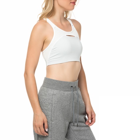 NIKE-Γυναικείο αθλητικό μπουστάκι NIKE PRO CLSSC SWSH MODERN λευκό