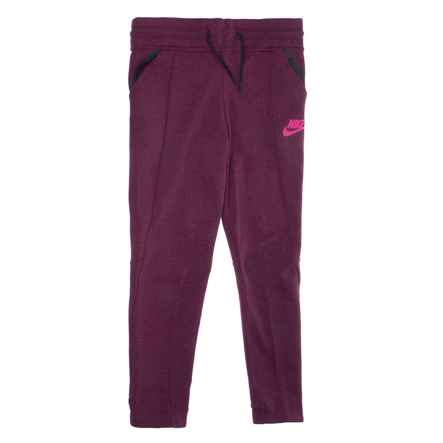 NIKE Κοριτσίστικο παντελόνι φόρμας Nike TCH FLC μοβ-ροζ