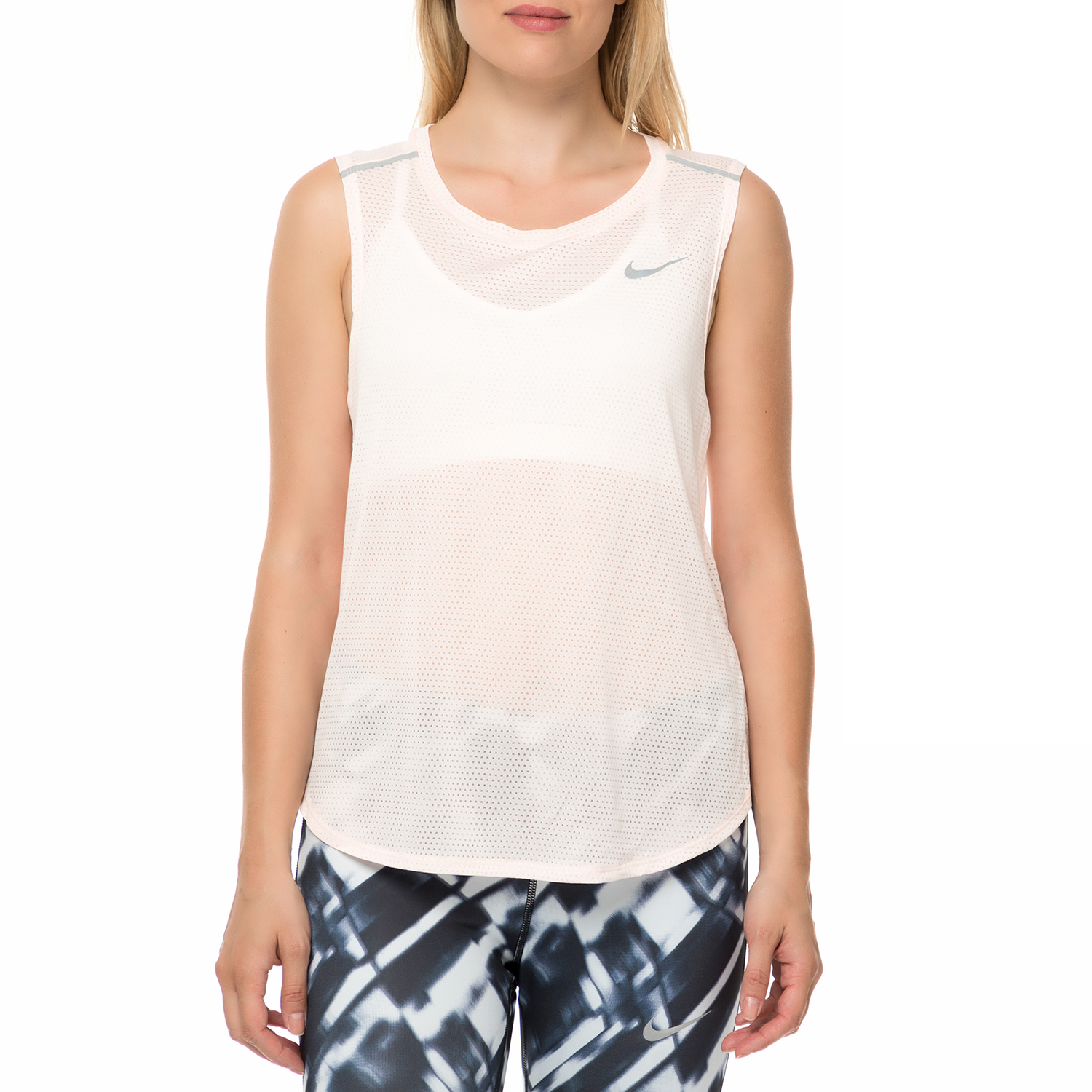 NIKE - Γυναικείο αθλητικό φανελάκι Nike Breathe λευκό Γυναικεία/Ρούχα/Αθλητικά/T-shirt-Τοπ