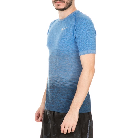 NIKE-Ανδρική αθλητική κοντομάνικη μπλούζα NIKE DF KNIT γαλάζιο