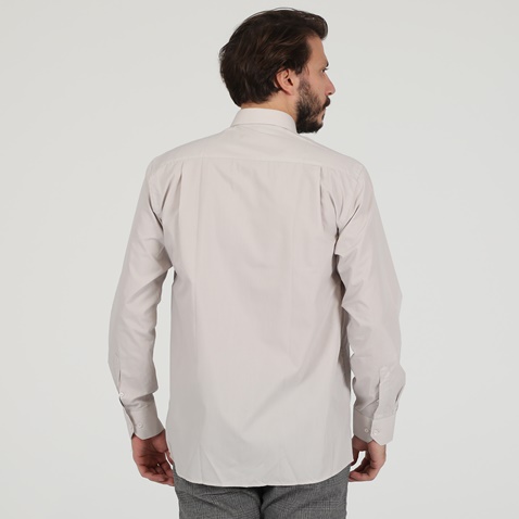 MARTIN & CO-Ανδρικό πουκάμισο MARTIN & CO Regular Fit μπεζ
