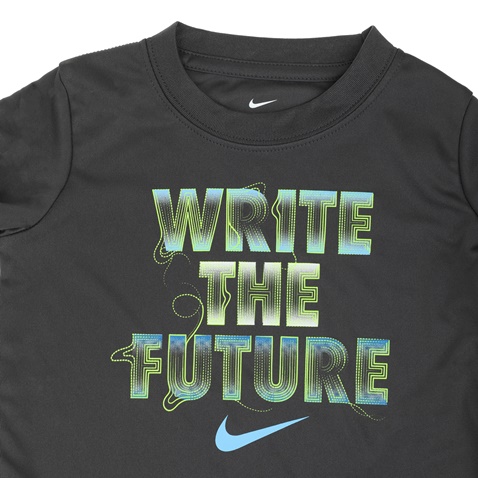 NIKE -Αγορίστικη μακρυμάνικη μπλούζα NIKE KIDS WRITE THE FUTURE Dri-FIT γκρι