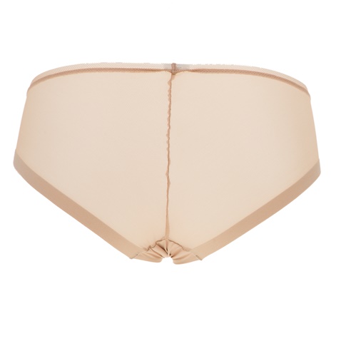 CK UNDERWEAR-Γυναικείο κλασικό σλιπ με ημιδιαφάνεια CK UNDERWEAR μπεζ