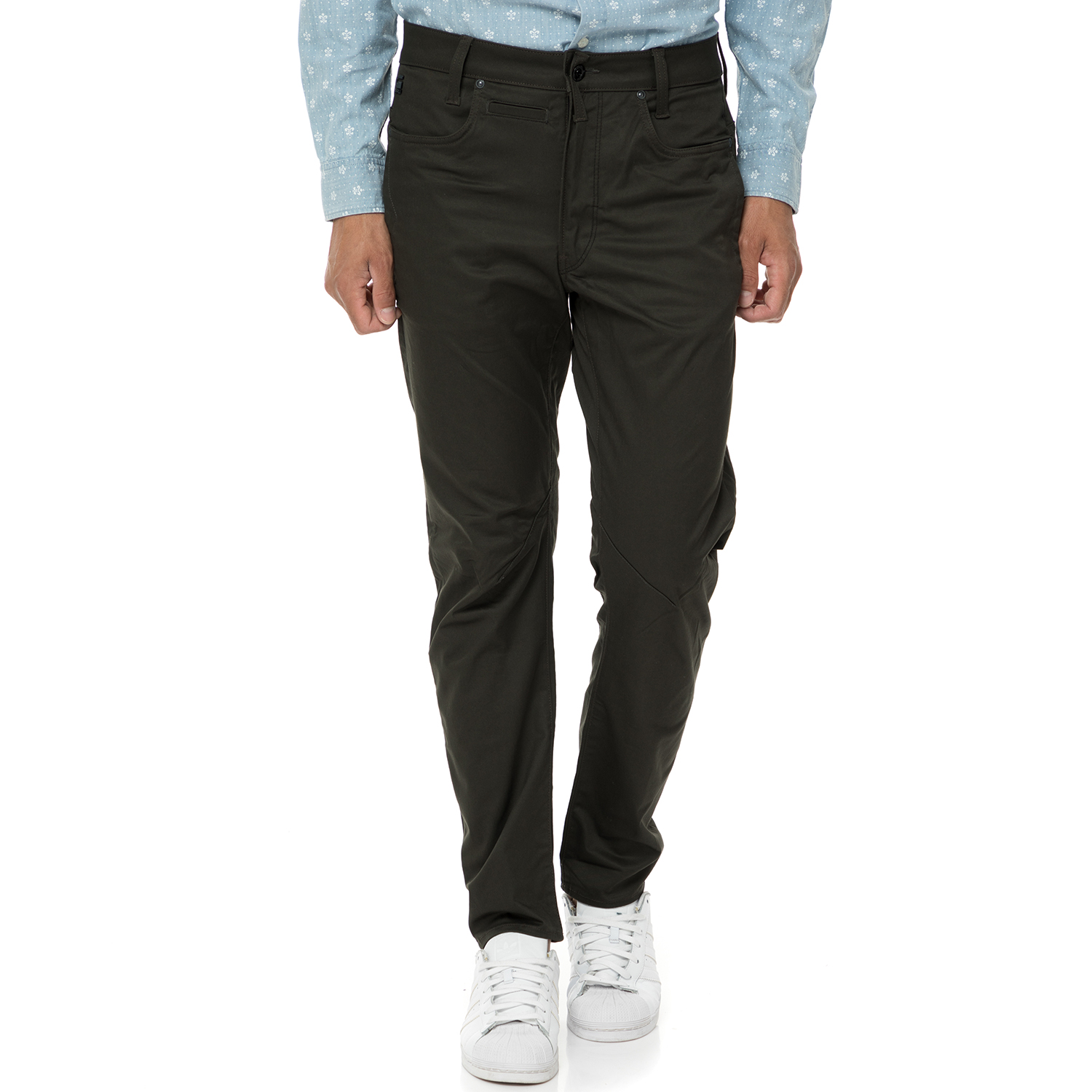 G-STAR RAW Ανδρικό chino παντελόνι D-Staq 3D Tapered ανθρακί
