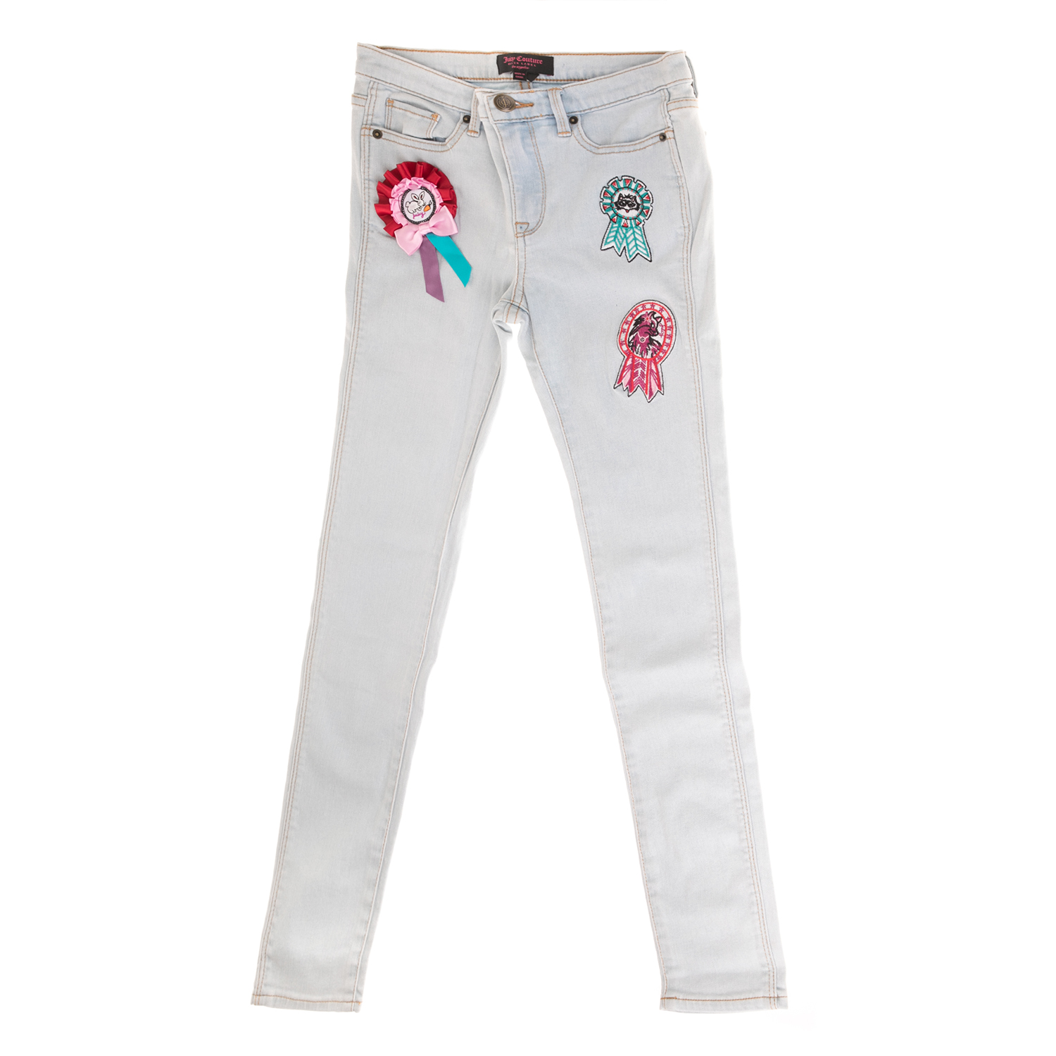 JUICY COUTURE KIDS Παιδικό παντελόνι JUICY COUTURE KIDS DNM WOODLAND WINNERS EMBROIDER μπλε