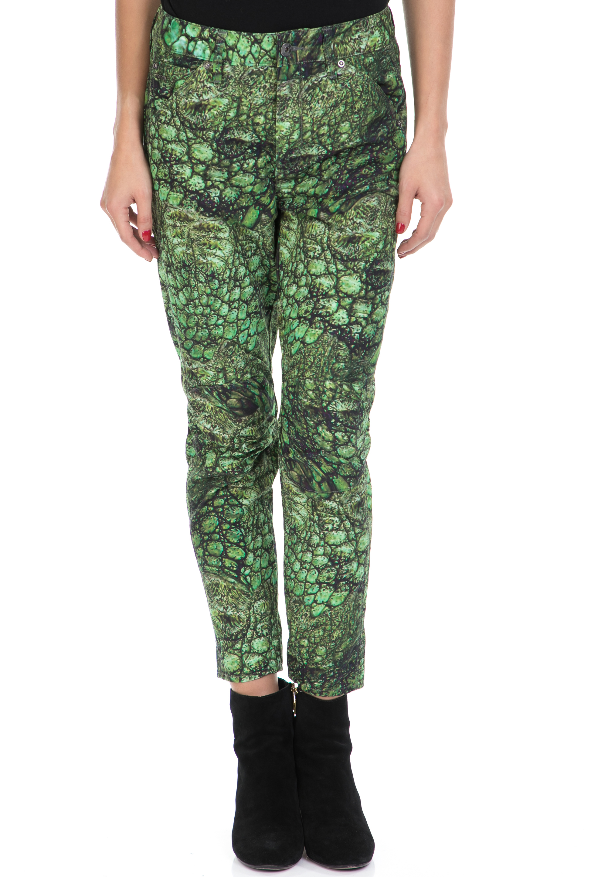 G-STAR - Γυναικείο παντελόνι 3D MID BOYFRIEND COJ G-STAR πράσινο-μαύρο Γυναικεία/Ρούχα/Παντελόνια/Ισια Γραμμή