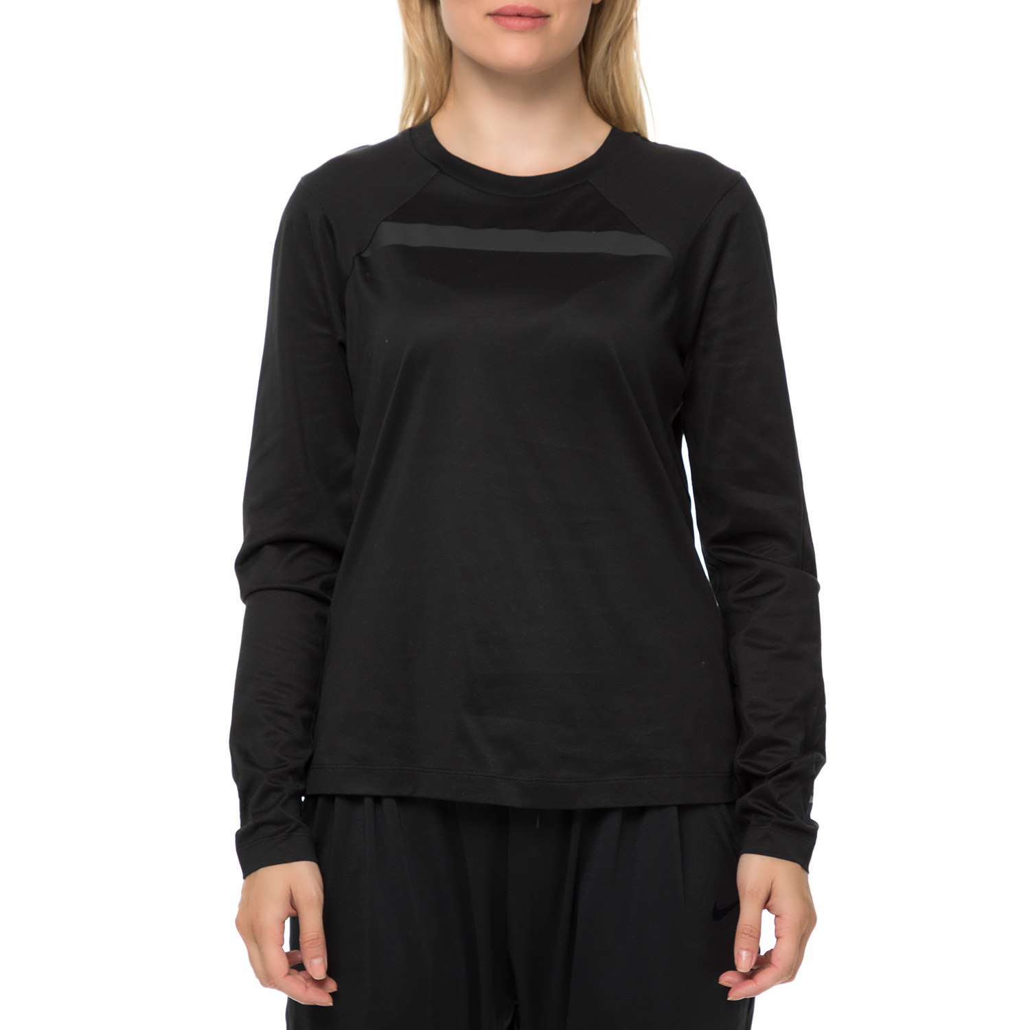 NIKE - Γυναικεία μακρυμάνικη μπλούζα NIKE NSW TOP LS BND GX μαύρη Γυναικεία/Ρούχα/Αθλητικά/Φούτερ-Μακρυμάνικα