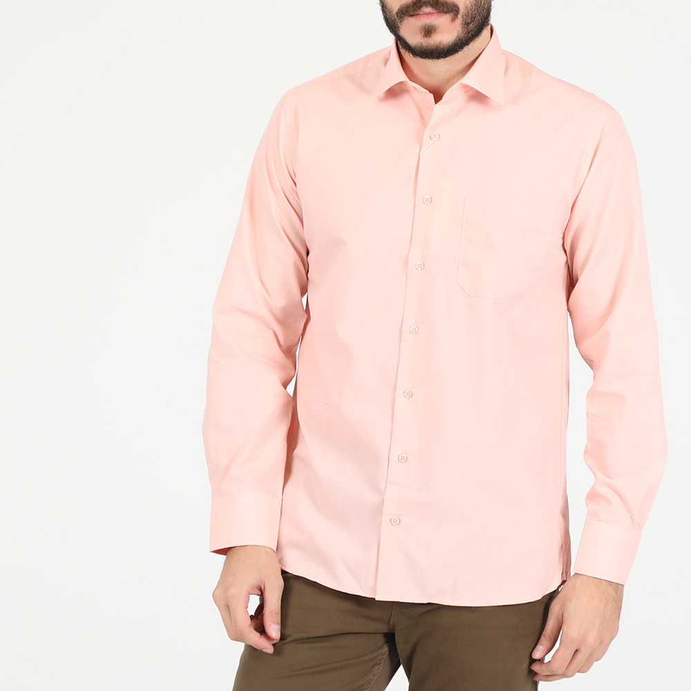 MARTIN & CO - Ανδρικό πουκάμισο MARTIN & CO Regular Fit ροζ