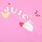 JUICY COUTURE KIDS-Βρεφικό t-shirt JUICY COUTURE KIDS RAINBOW LOVE ροζ