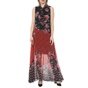 GUESS-Γυναικείο μακρύ φόρεμα GUESS RILEY μαύρο κόκκινο