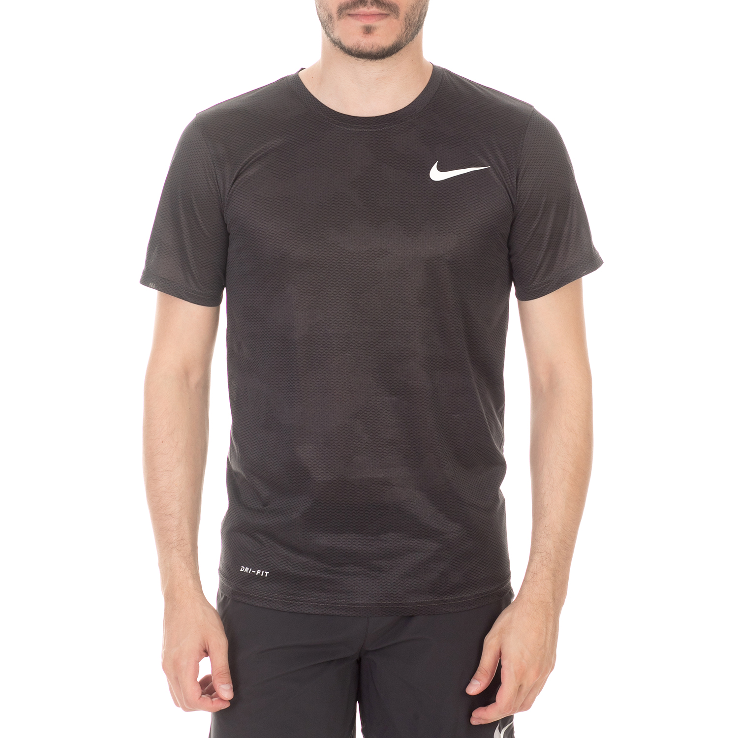 NIKE - Ανδρικό t-shirt NIKE DRY TEE LEG CAMO AOP ανθρακί Ανδρικά/Ρούχα/Αθλητικά/T-shirt