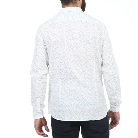 CK-Ανδρικό πουκάμισο CK GILLICE MICRO PAINT λευκό