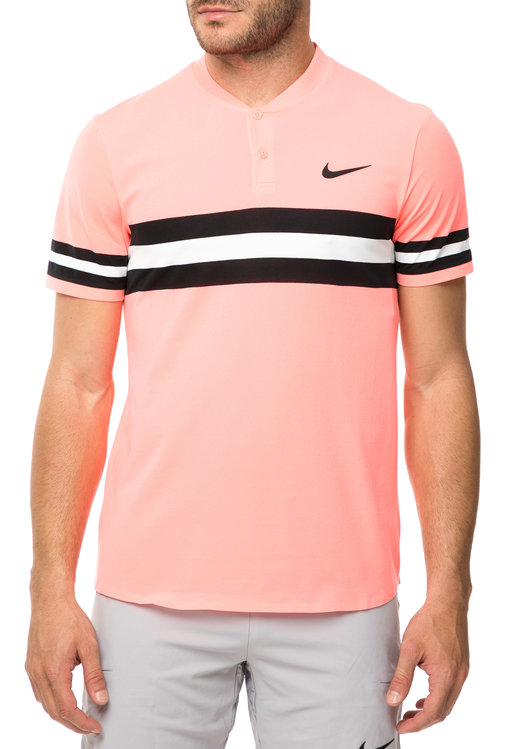 Ανδρικά/Ρούχα/Αθλητικά/T-shirt NIKE - Ανδρική πόλο μπλούζα τένις NIKE Court Dry Advantage ροζ