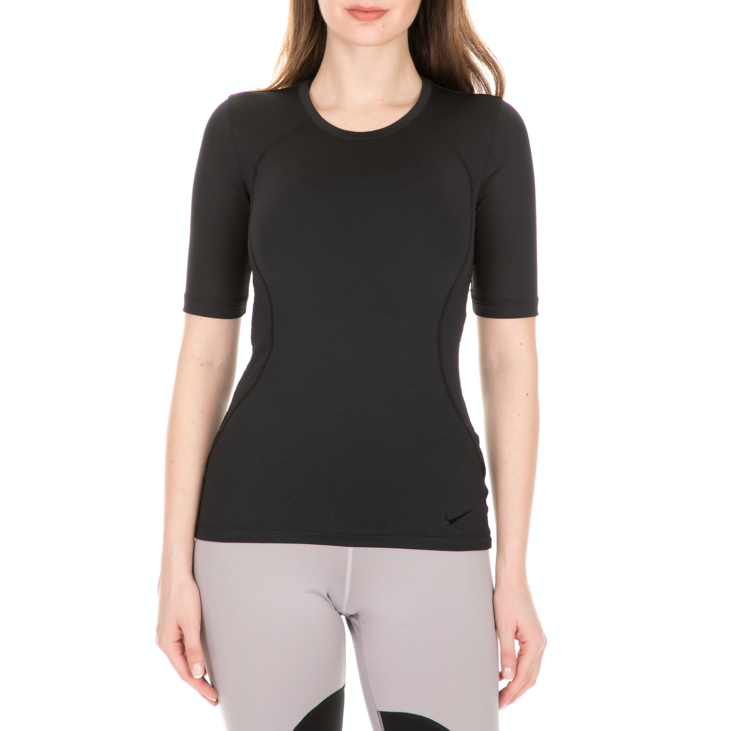 Γυναικεία/Ρούχα/Αθλητικά/T-shirt-Τοπ NIKE - Γυναικεία αθλητική μπλούζα NIKE PRO HPRCL SS TOP μαύρο