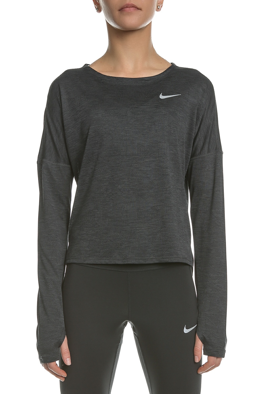 NIKE – Γυναικεία μακρυμάνικη μπλούζα Nike DRY MEDALIST γκρι