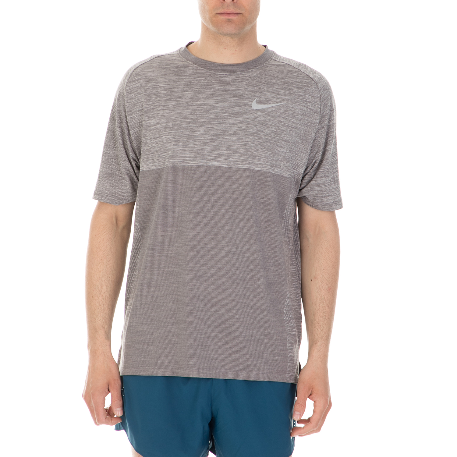 Ανδρικά/Ρούχα/Αθλητικά/T-shirt NIKE - Ανδρική κοντομάνικη μπλούζα Nike DRY MEDALIST TOP γκρι