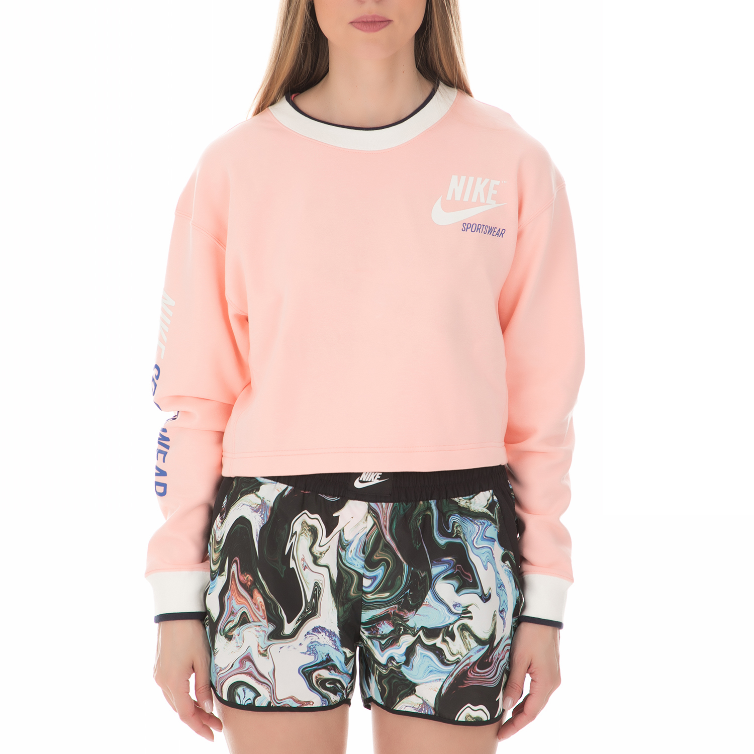 Γυναικεία/Ρούχα/Αθλητικά/Φούτερ-Μακρυμάνικα NIKE - Γυναικεία φούτερ μπλούζα NIKE Sportswear ροζ